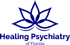 Healing Psychiatry of Florida Logo with a transparent background