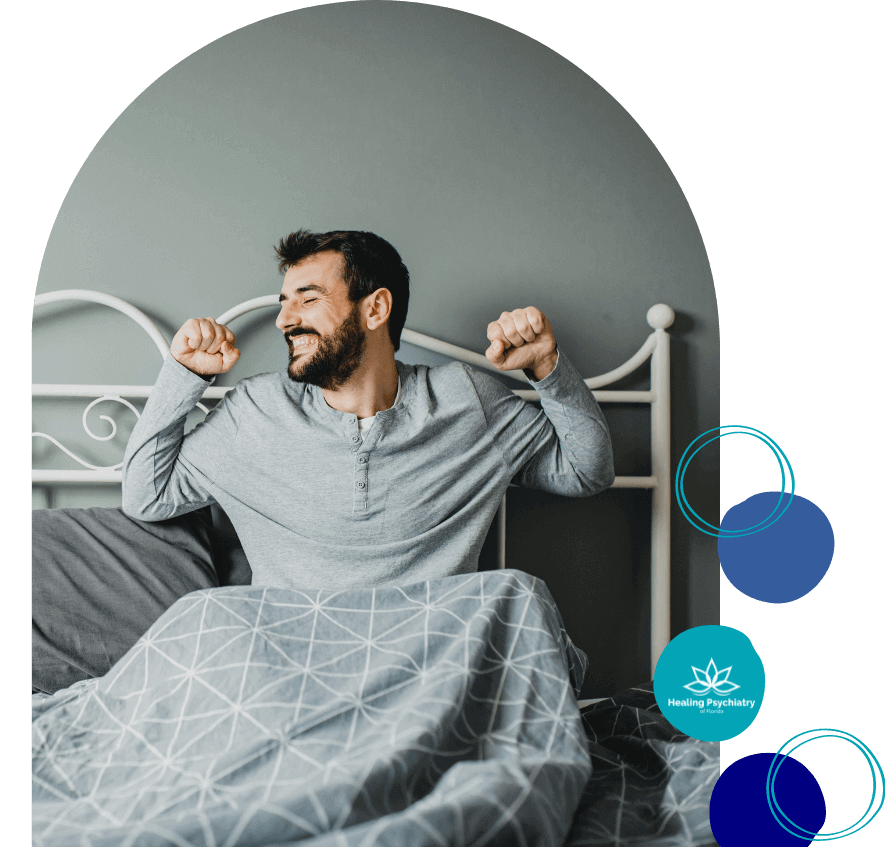 Man waking up refreshed, benefitting from Sleep Disorder Treatment in Altamonte Springs.