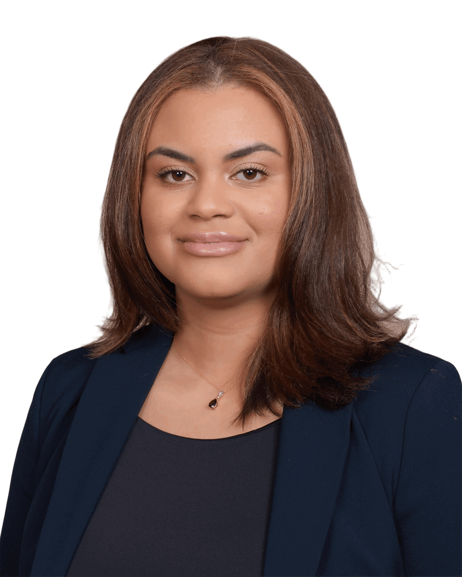 Thali Rodriguez, PMHNP-BC, smiling and wearing professional attire with a navy blazer.