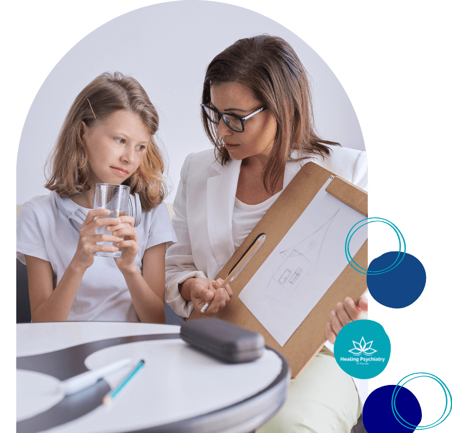 A mother and daughter stand facing each other in a kitchen, engaged in a tense conversation.