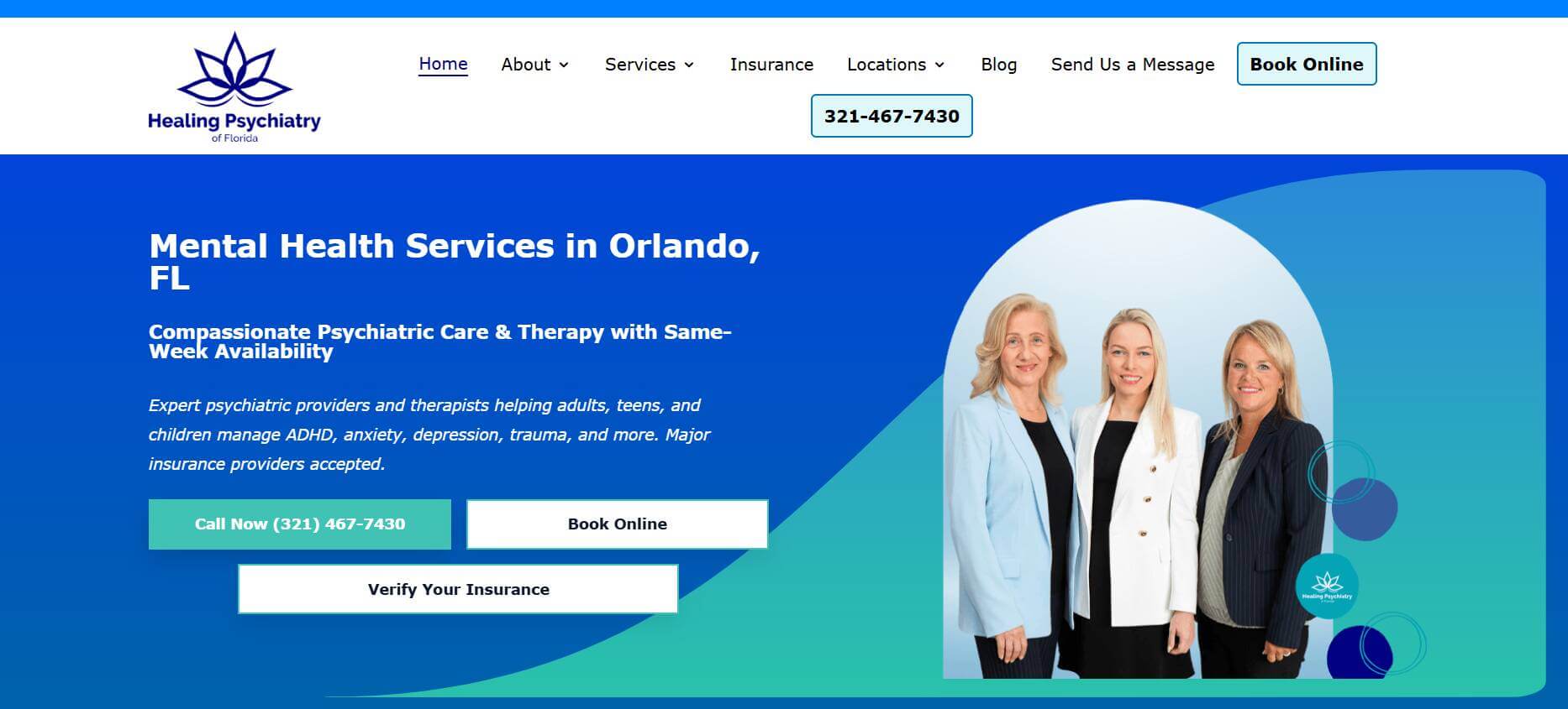 Healing Psychiatry of Florida office serving Oviedo FL patients
